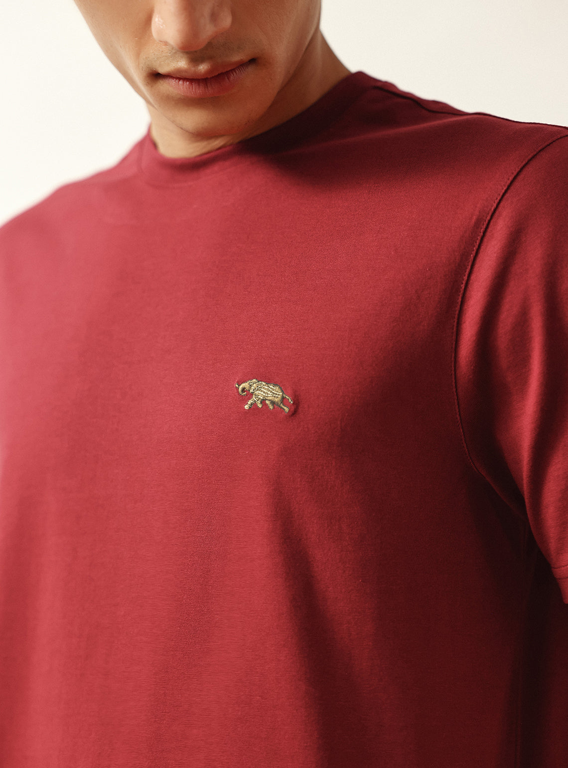 Auburn Maroon Cotton Crew