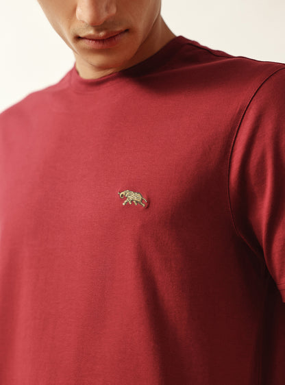 Auburn Maroon Cotton Crew