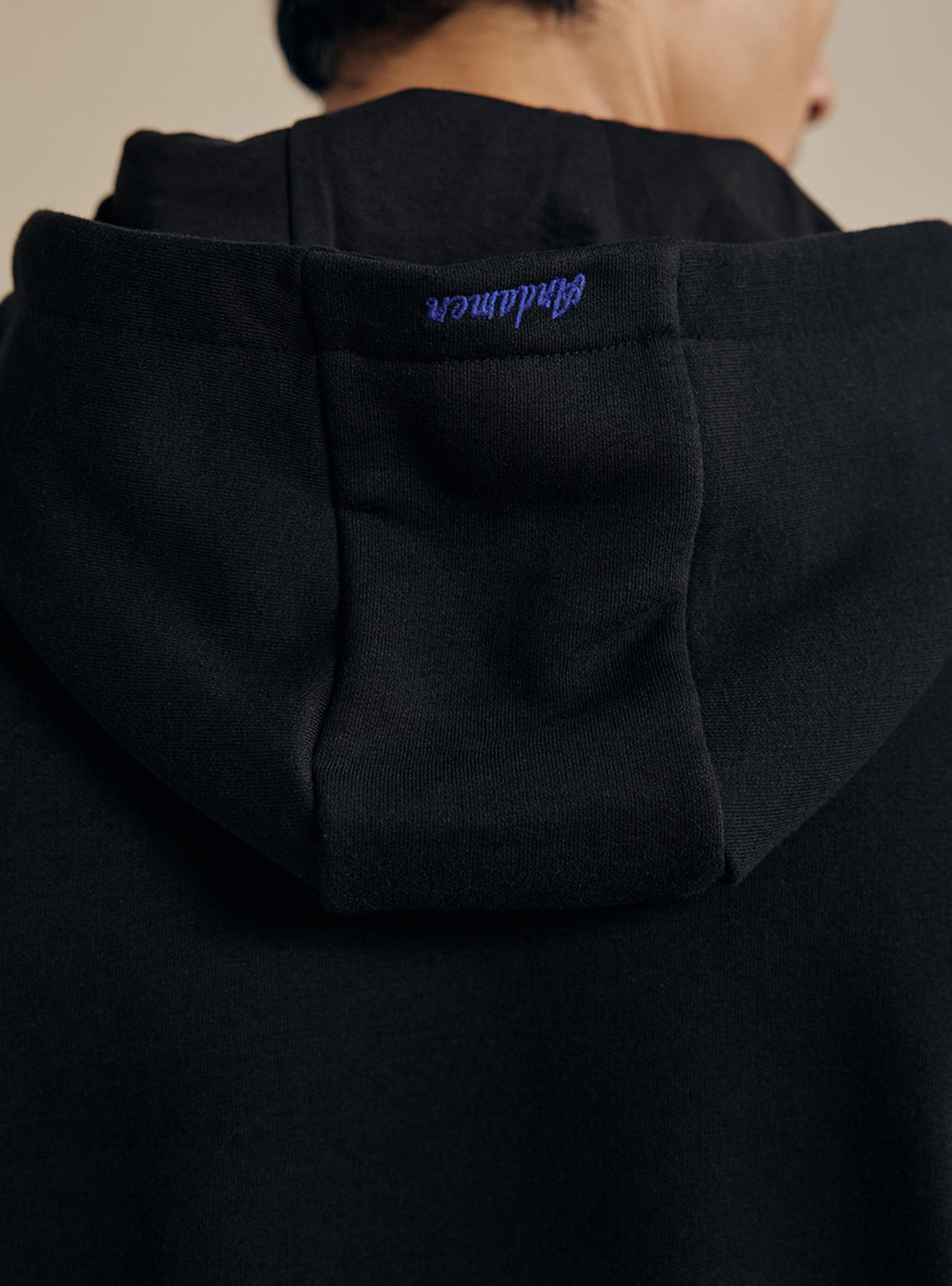 Coal Black Cotton Triblend Hoodie