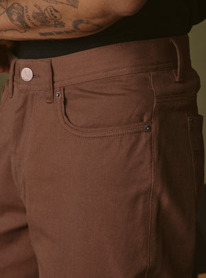 Earthy Brown Cotton Chino