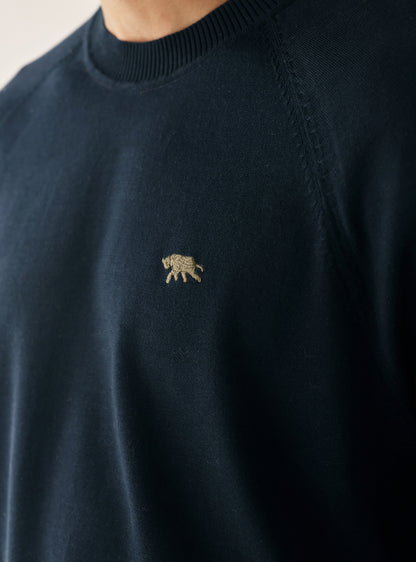 Aztec Navy Cotton Crew