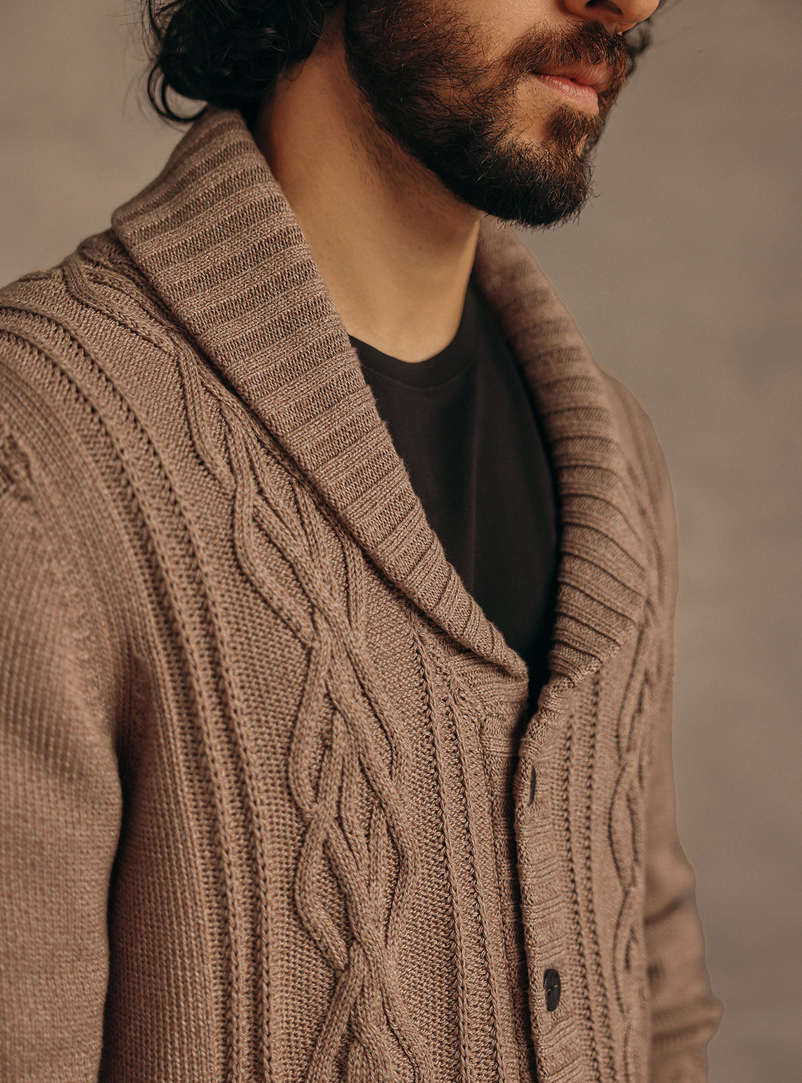 Woodburn Brown Cotton Cardigan