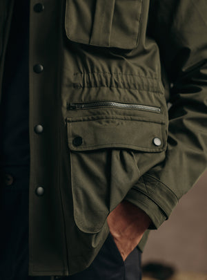 Jungle Olive Poly Rich Twill Jacket