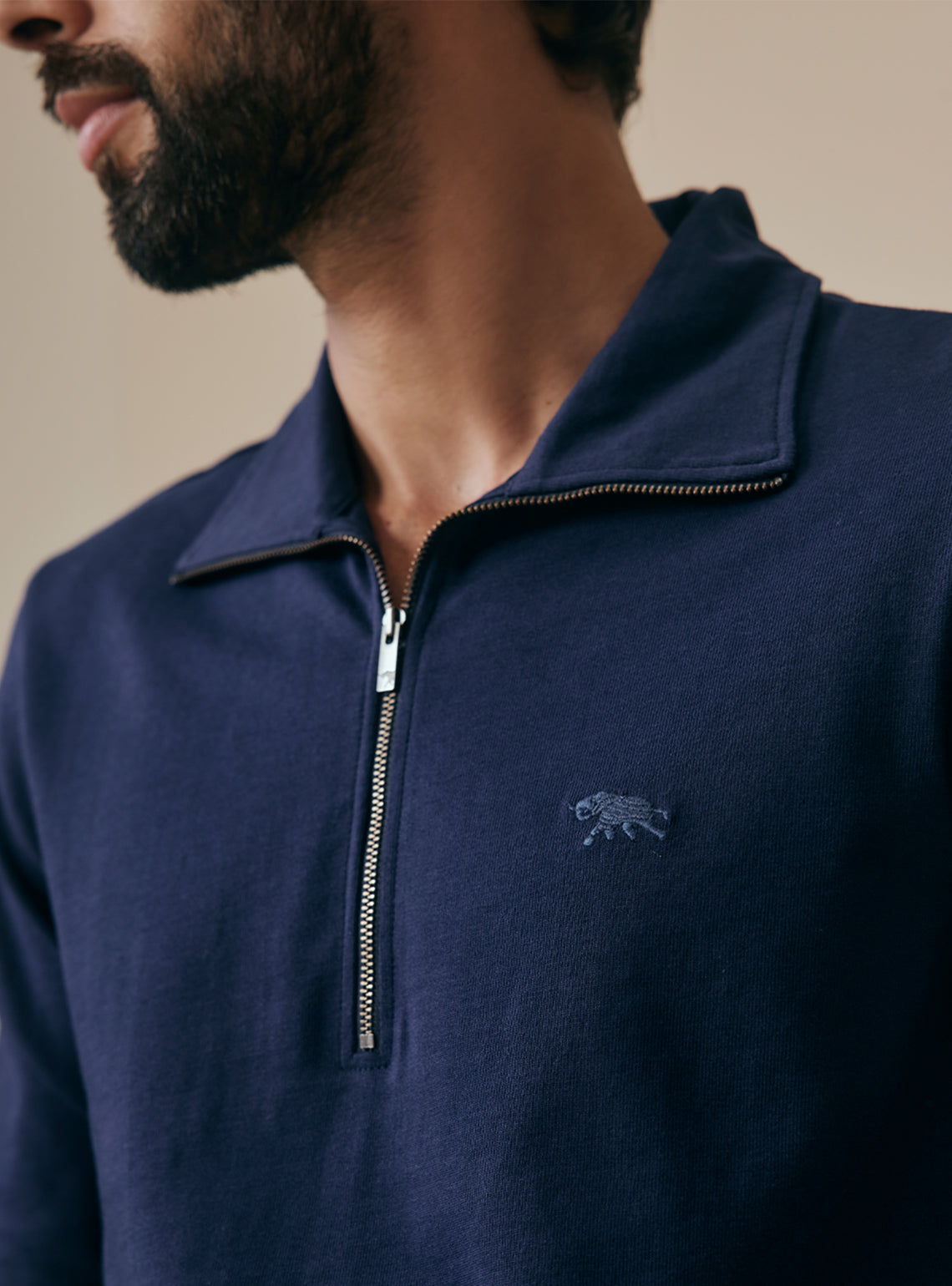 Deep Navy Cotton Sweatshirt