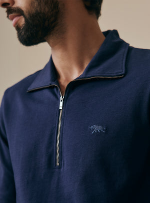 Deep Navy Cotton Sweatshirt