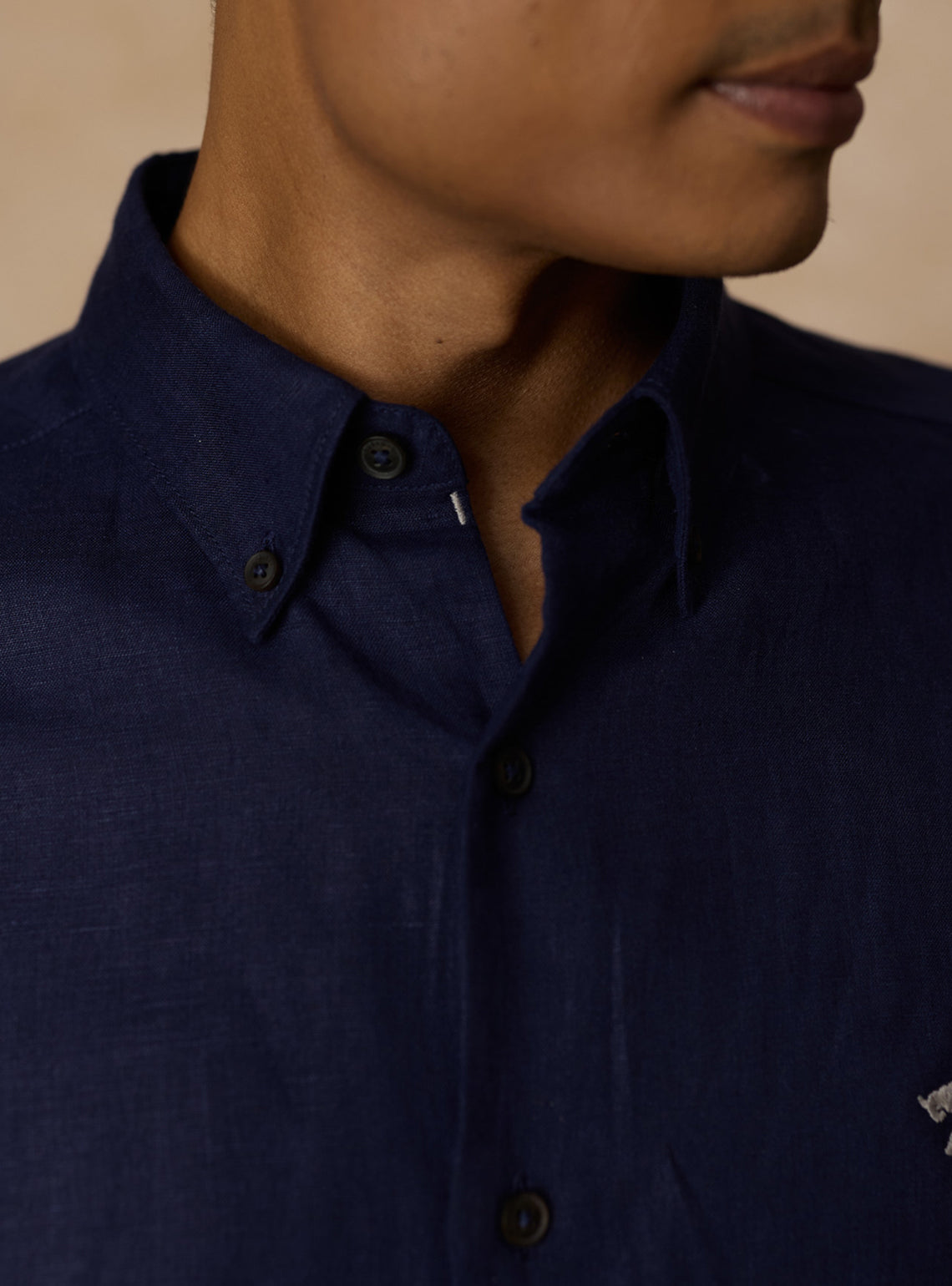 Midnight Navy European Linen Shirt