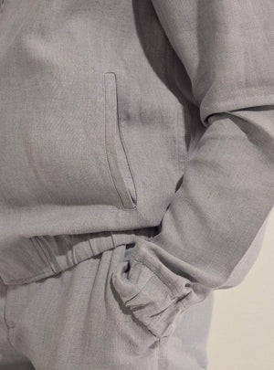 Stardust Linen Bomber Jacket