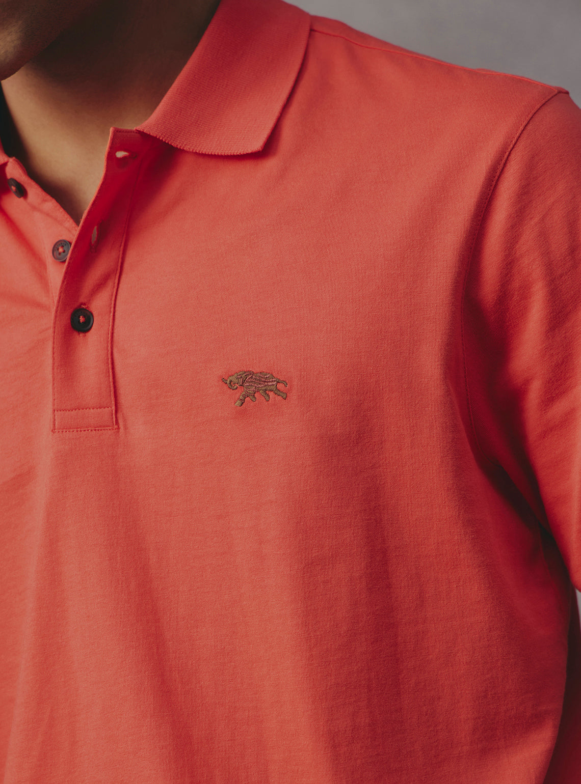 Saffron Orange Cotton Polo