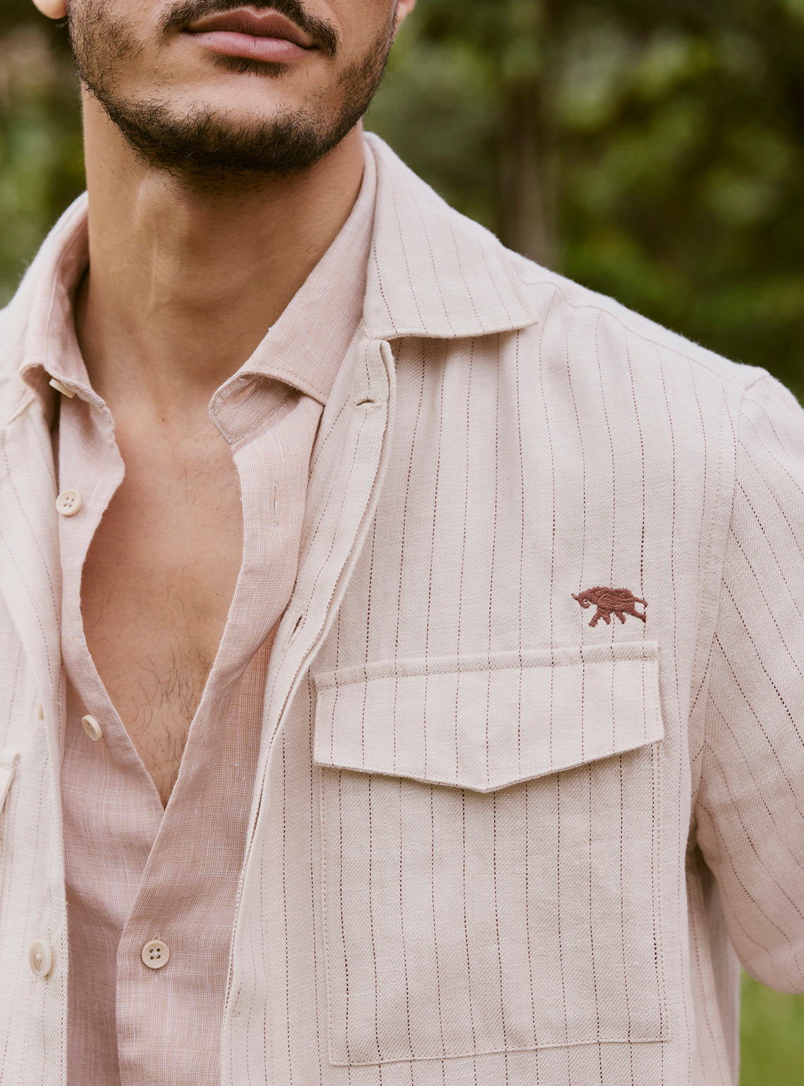 Vista Khaki Linen Jacket