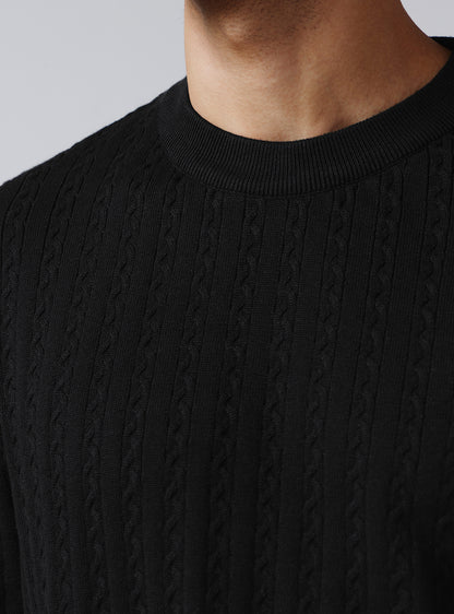 Black Jaguar Cotton Crew