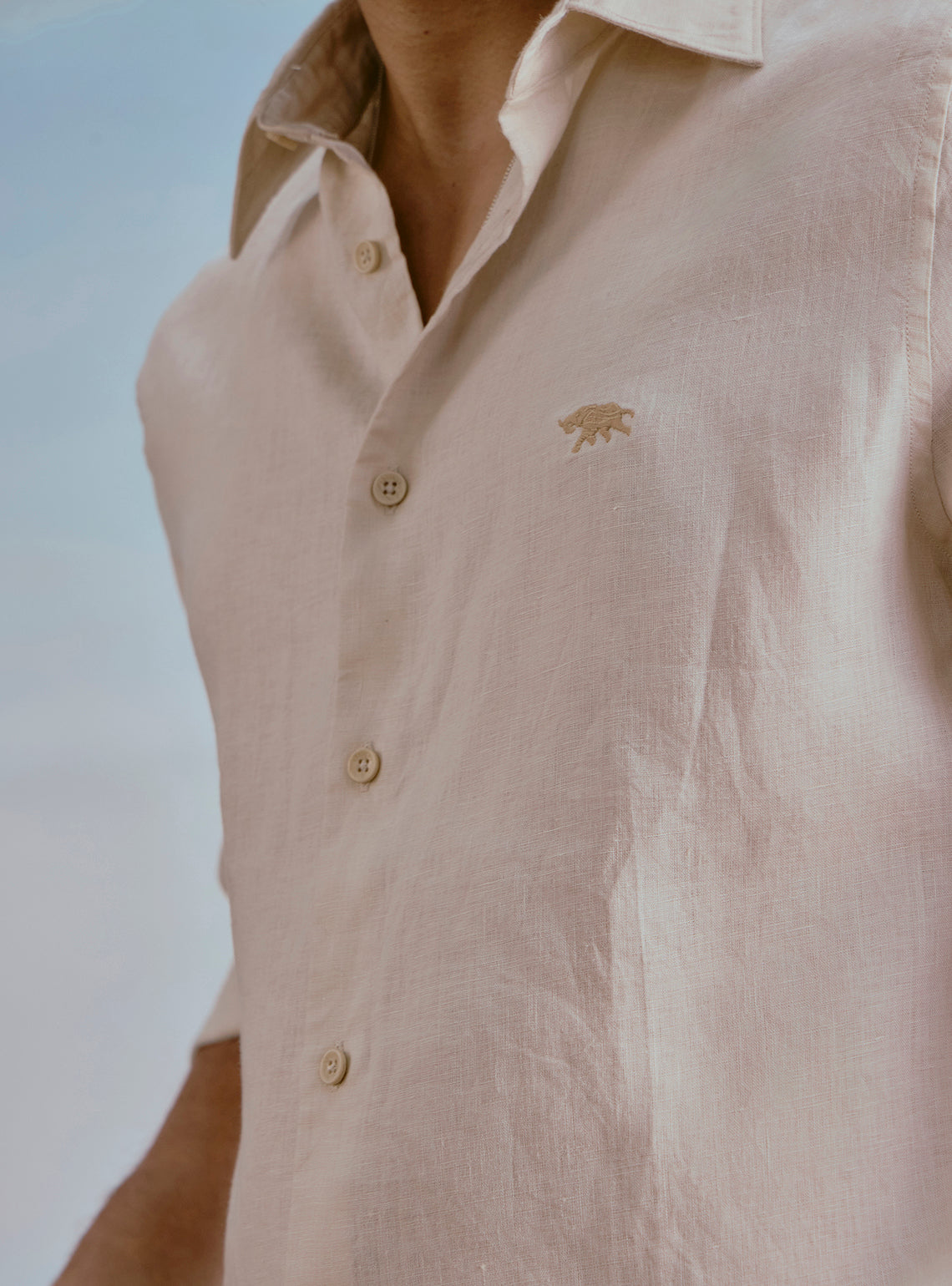 Sand Beige Linen Shirt