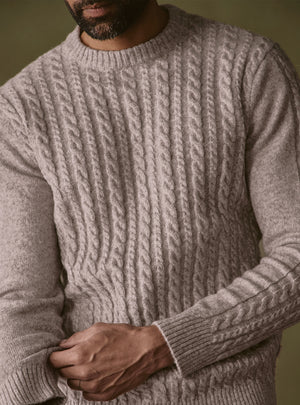 Quarry Beige Cable Pullover