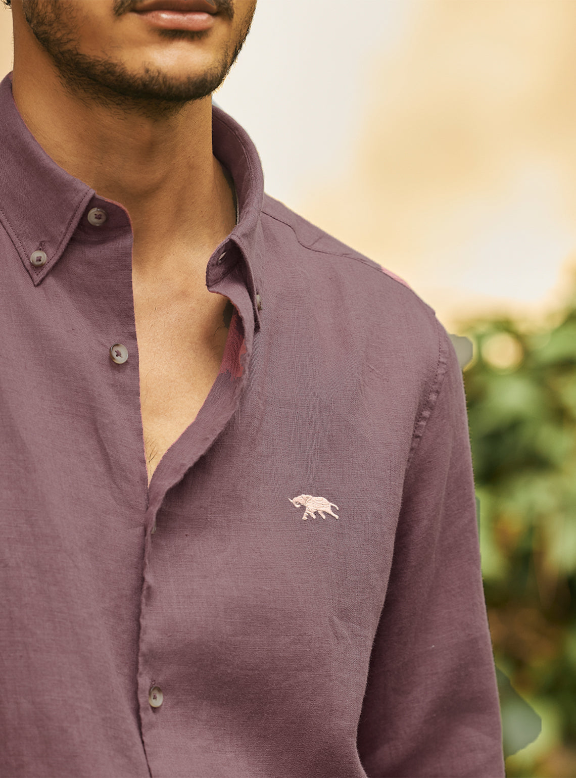 Aurora Pink European Linen Shirt