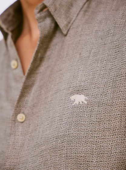 Stone Moss Linen Shirt