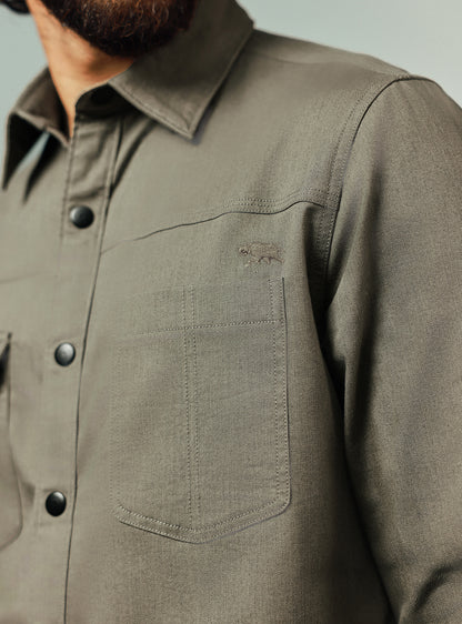 Tree Brown Cotton Twill Shirt