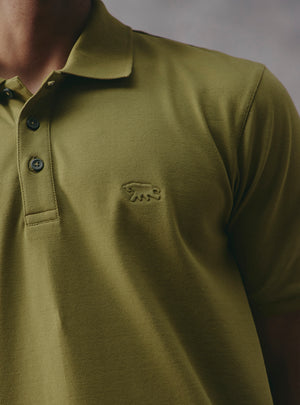 Pistachio Mint Cotton Stretch Polo