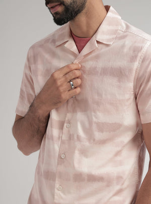 Coral Stroke Print Shirt
