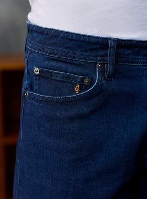 Deep Navy Triblend Denim Shorts