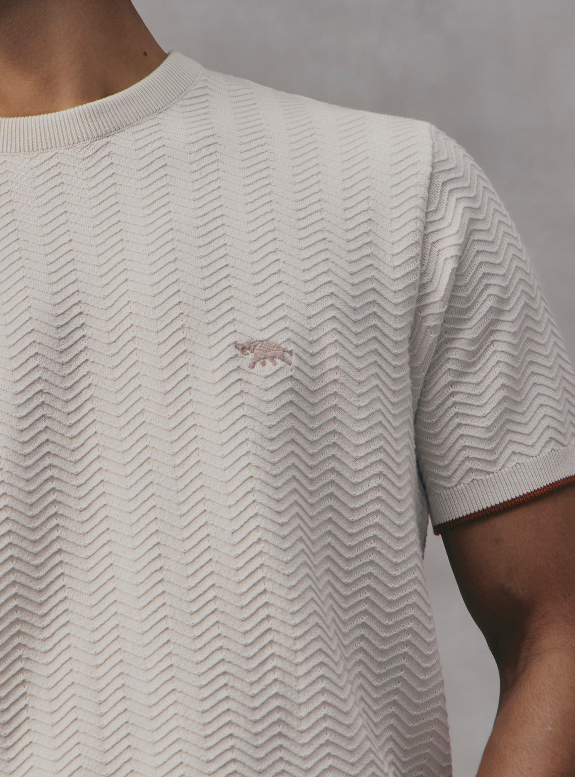 Ivory Off White Cotton Crewneck
