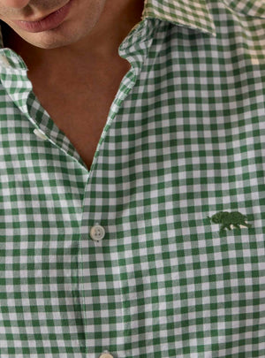 Glade Green Cotton Check Shirt