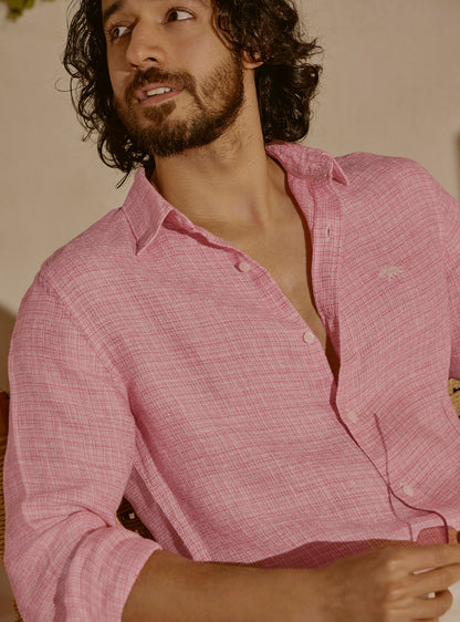Blush Pink Linen Shirt