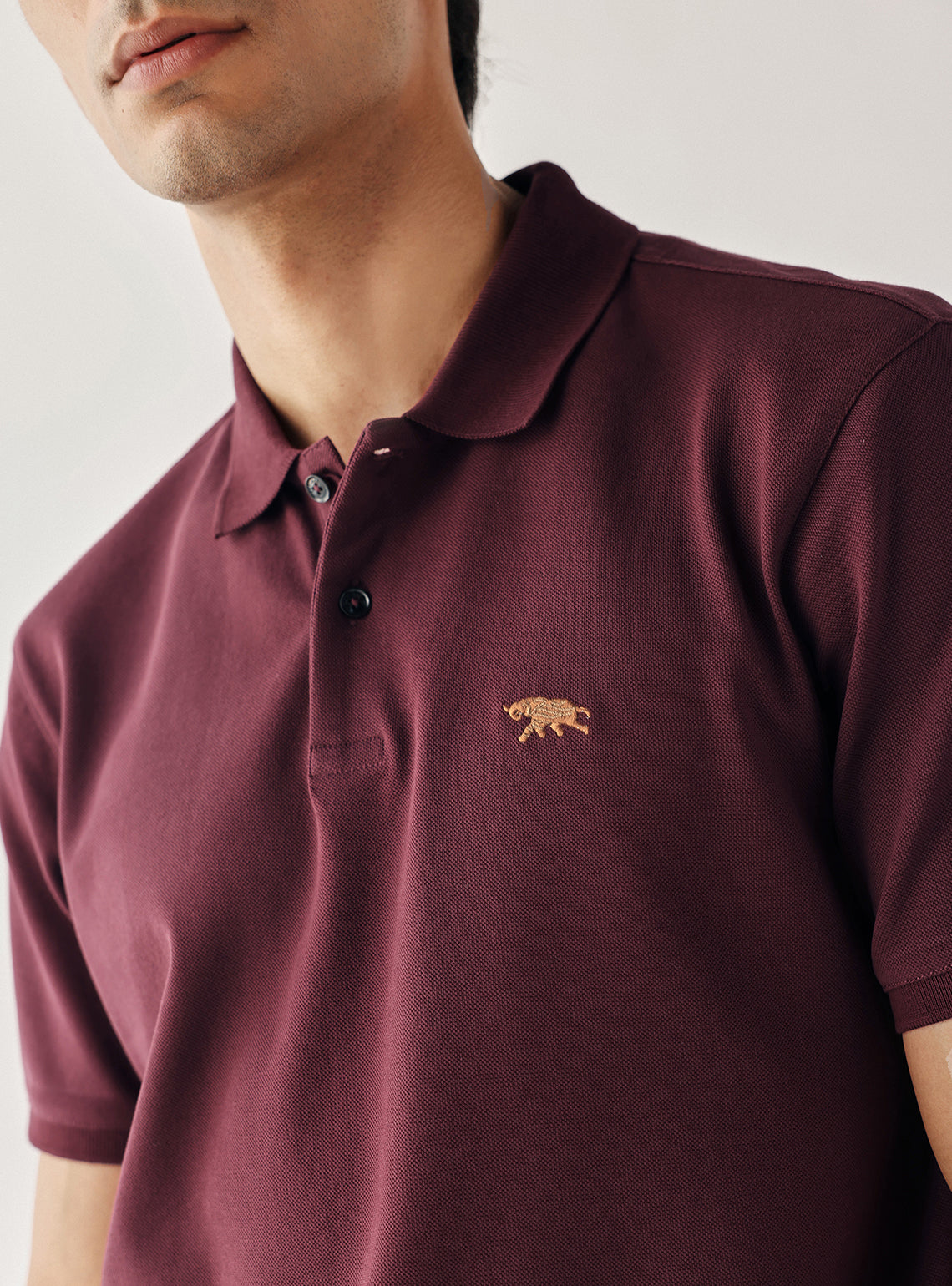 Wineberry Cotton Blend Pique Polo