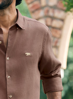Light Wood European Linen Shirt