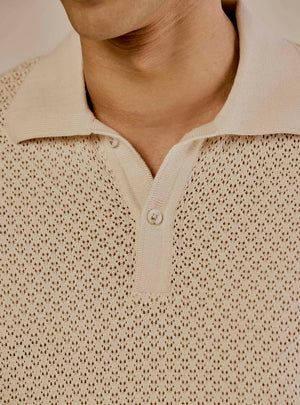 Reef White Organic Cotton Polo