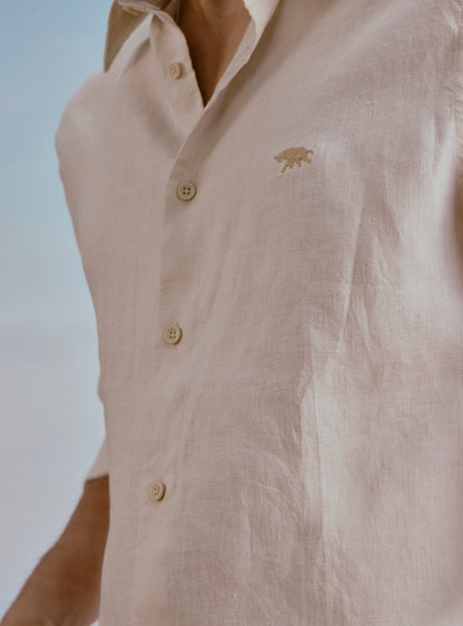 Sand Beige Linen Shirt