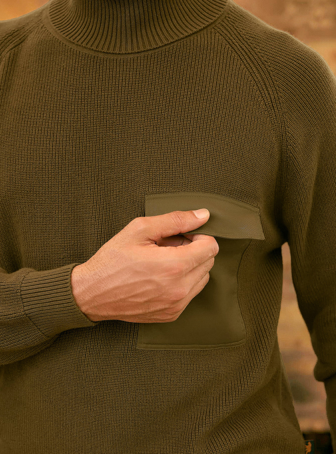 Bronze Olive Cotton Pullover