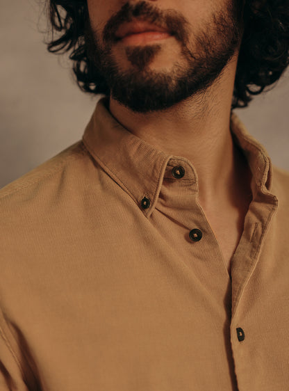 Thar Gold Cotton Blend Corduroy Shirt