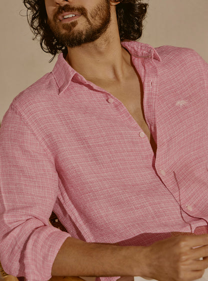 Blush Pink Linen Shirt