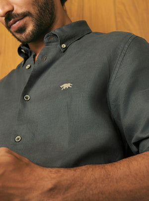 Baltic Grey European Linen Shirt