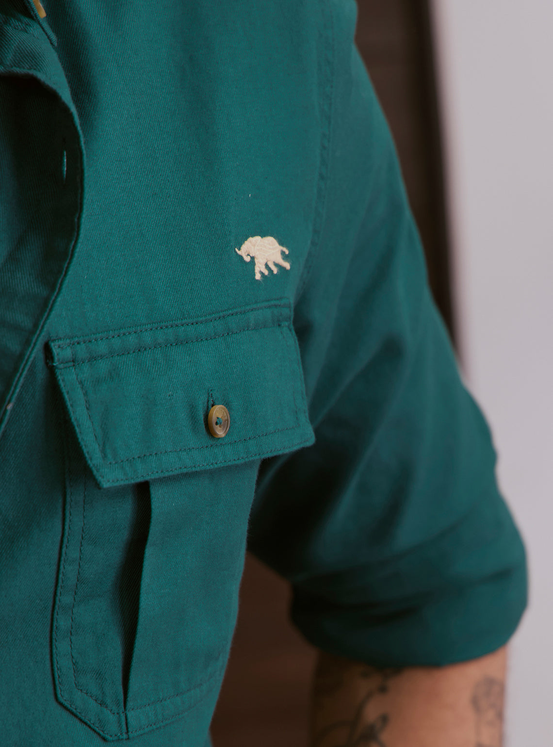 Mineral Teal Explorer Cotton Shirt