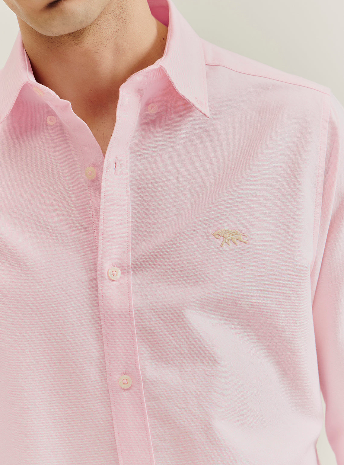 Rose Pink Giza Cotton Oxford Shirt