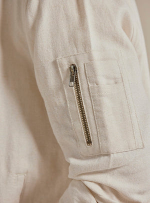 Quill Cotton Linen Bomber