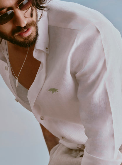 Moon White Linen Shirt