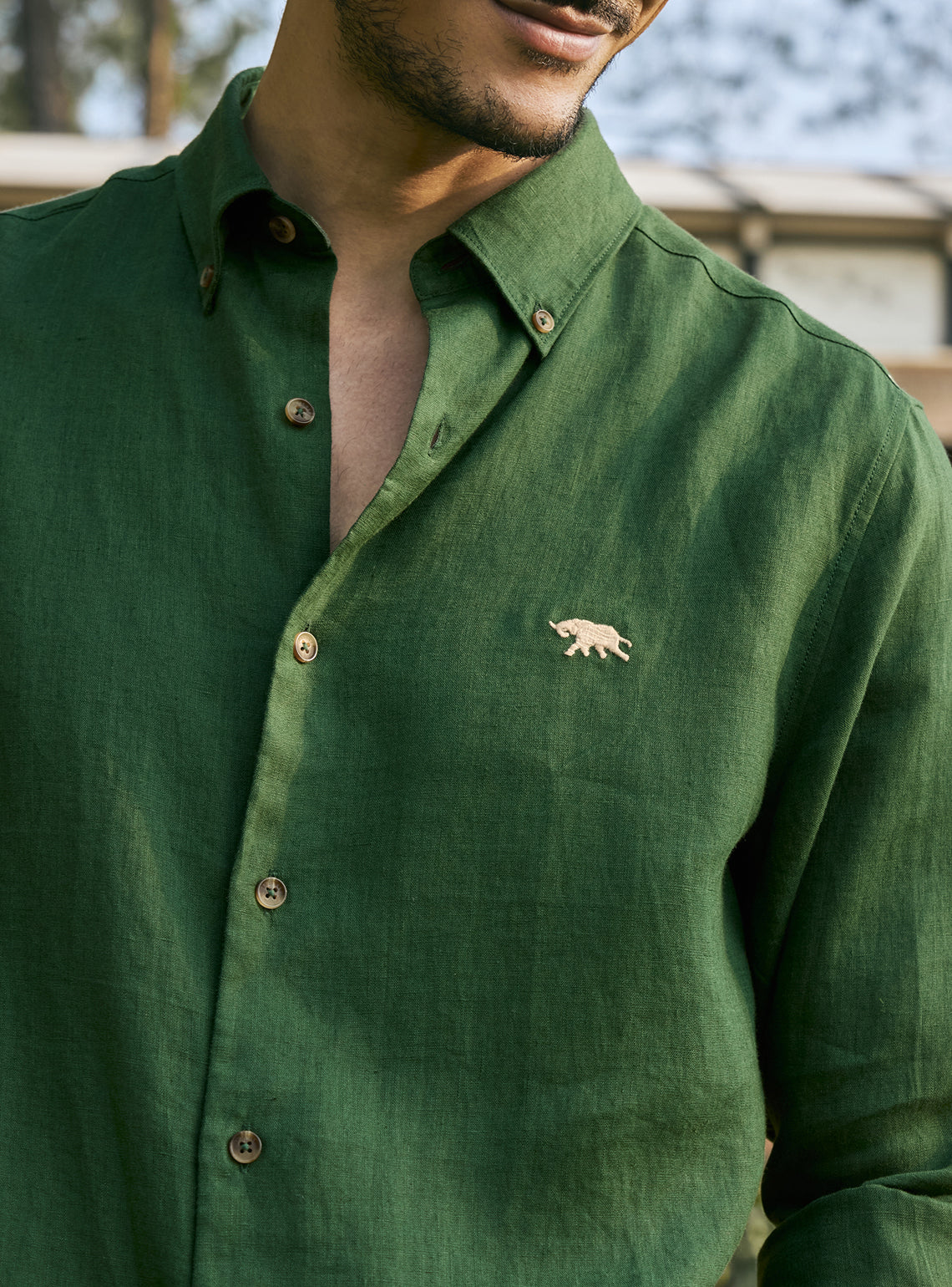Glade Green Linen Shirt