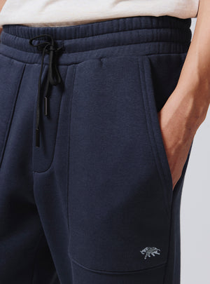 Nebula Navy Cotton Blend Joggers