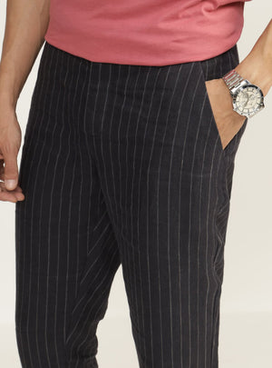 Nero Stripe Linen Trouser