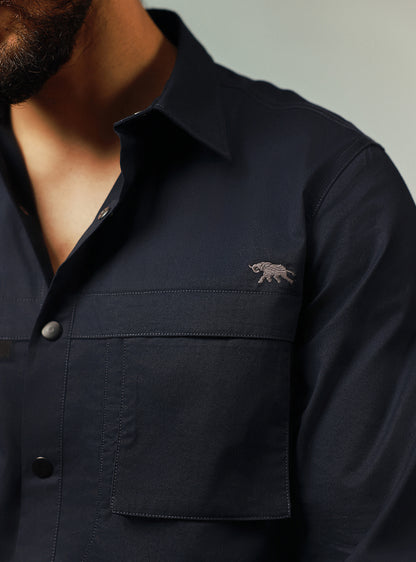 Regal Navy Cotton Twill Shirt