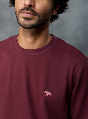 Replay Burgundy Cotton Sweatshirt