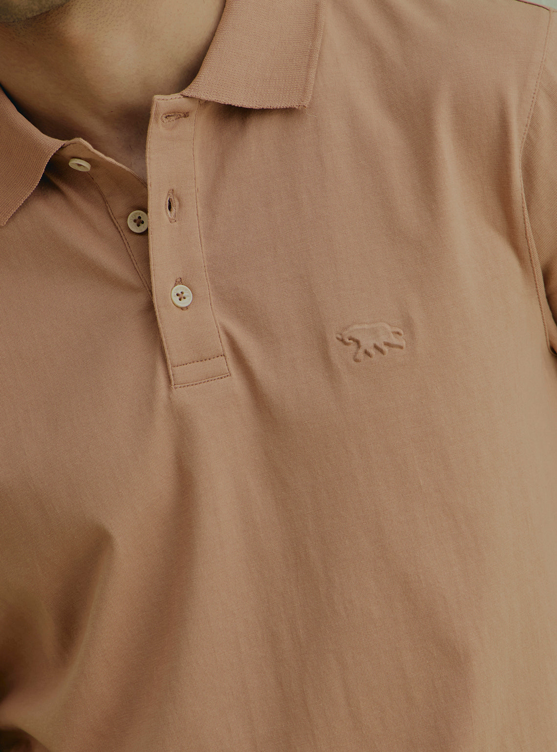 Nutmeg Brown Cotton Polo