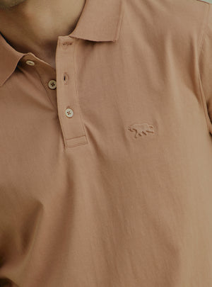 Nutmeg Brown Cotton Polo