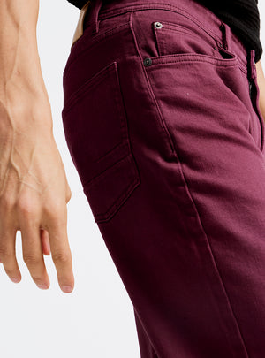 Camelot Burgundy Cotton Blend Jeans