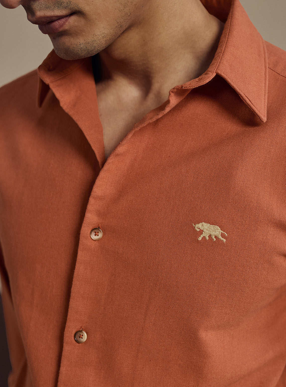 Burnt Rust Cotton Shirt