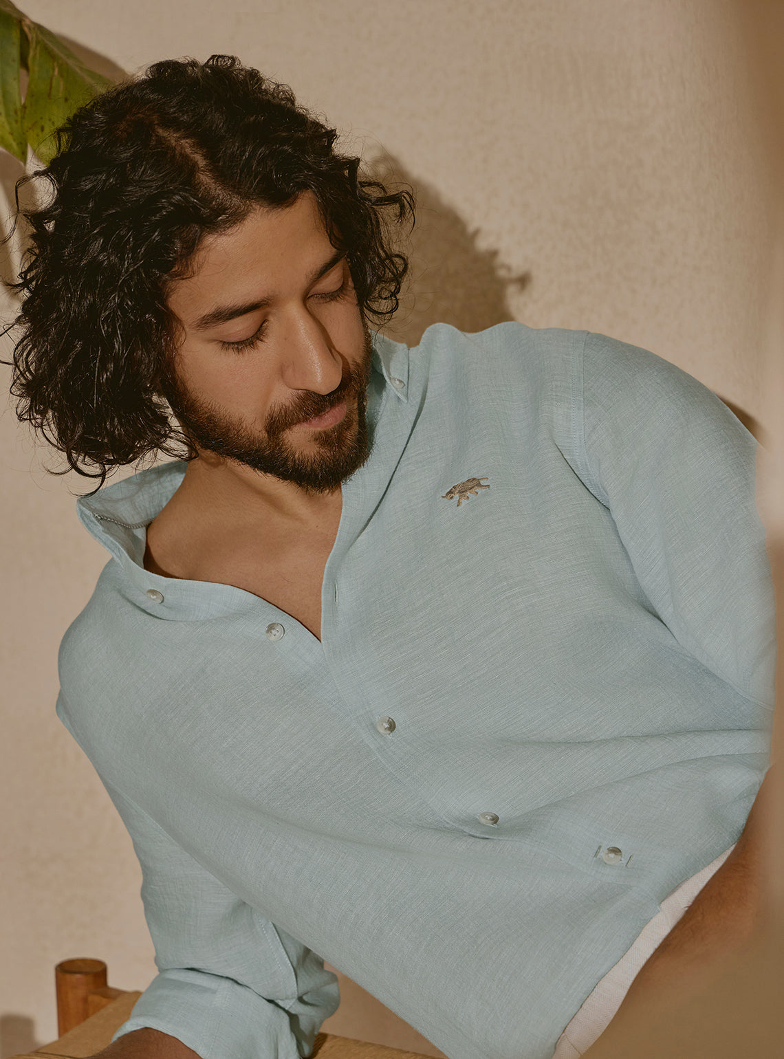 Mist Grey Linen Shirt