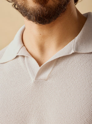 White Sand Cotton Polo