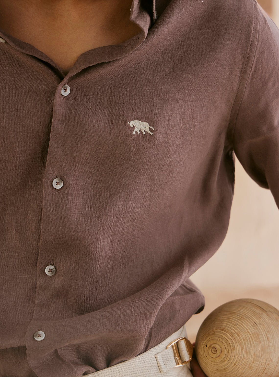 Light Wood Linen Shirt