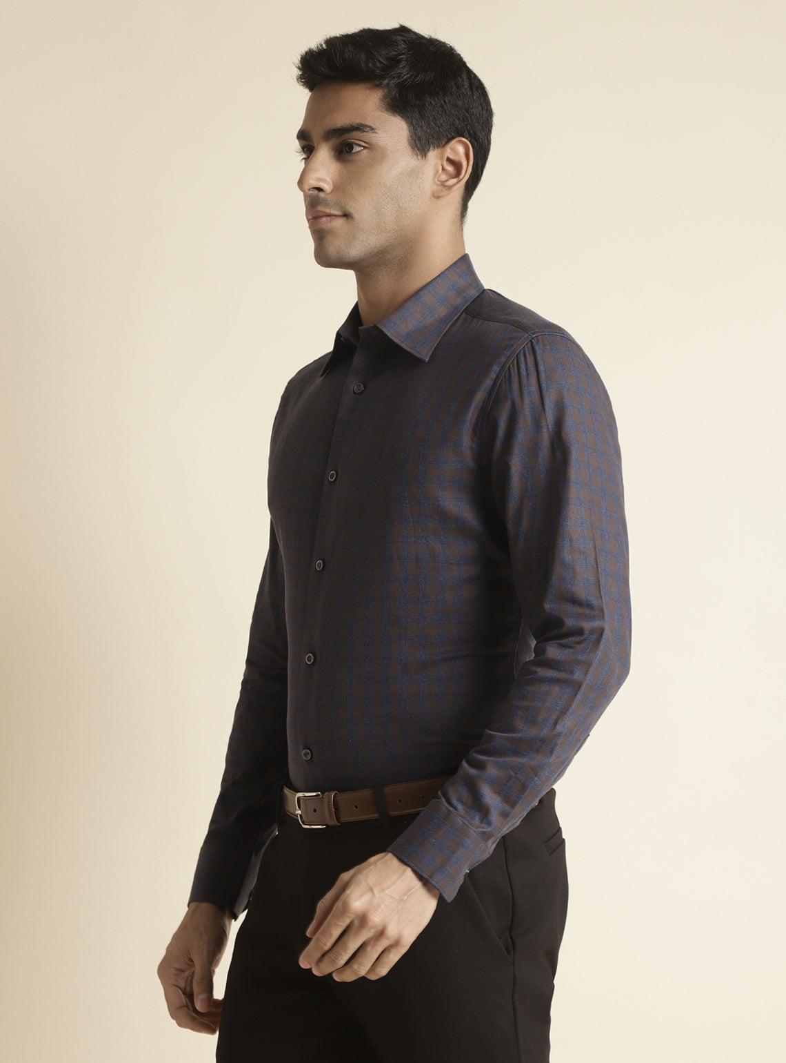 Royal Brown Check Shirt